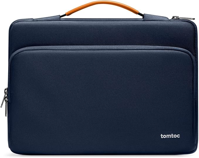 tomtoc 360 Protective Laptop Carrying Case for 2026 16-inch MacBook Pro M5 Pro/Max A3428 A3429, M4/M3/M2/M1 Pro/Max, Water-Resistant Laptop Bag Sleeve with Accessory Pocket for The New Razer Blade 15
