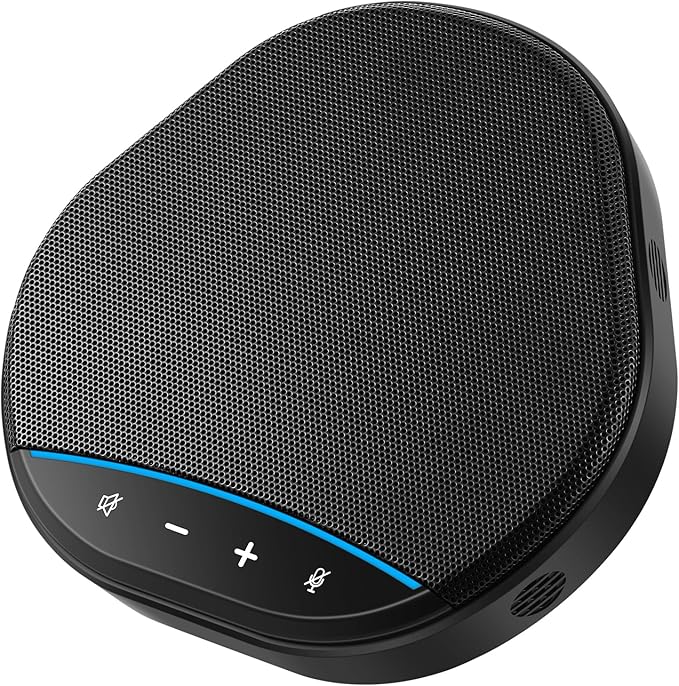 USB Speakerphone for PC, Conference Speaker and Microphone, Plug and Play, AI Noise Reduction and Echo Cancellation, Touch Controls, One-Tap Mute, LED Indicator, for Computer Desktop