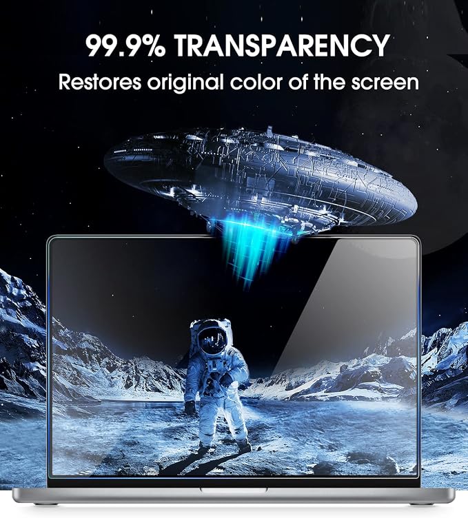 amFilm MacBook Pro 16.2 inch M4 Pro/M4 MAX/M3 Pro/M3 Max/M2 Pro/M2 Max/M1 Pro/M1 Max Chip Tempered Glass Screen Protector 2021-2024 Release, [9H Hardness][ Anti-Scratch][ Anti-fingerprint],1 Pack
