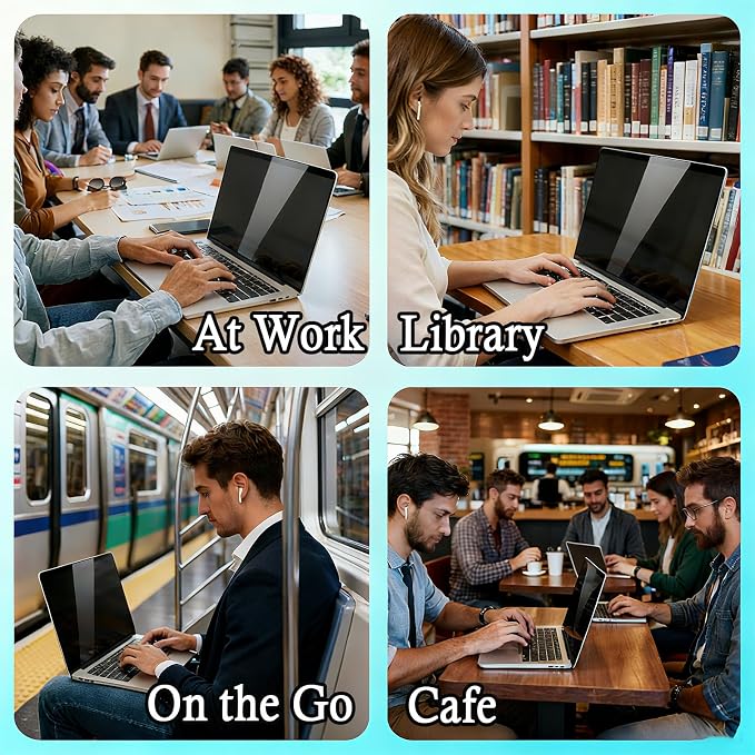 23.6 Inch Privacy Screen for Computer Monitor, 16:9 Anti-Spy Filter for Laptop & PC Display, Blue Light Blocking Anti-Glare Reversible Protector Film, Easy Slide-Mount Installation (23.6 Inch Widescreen(16:09))
