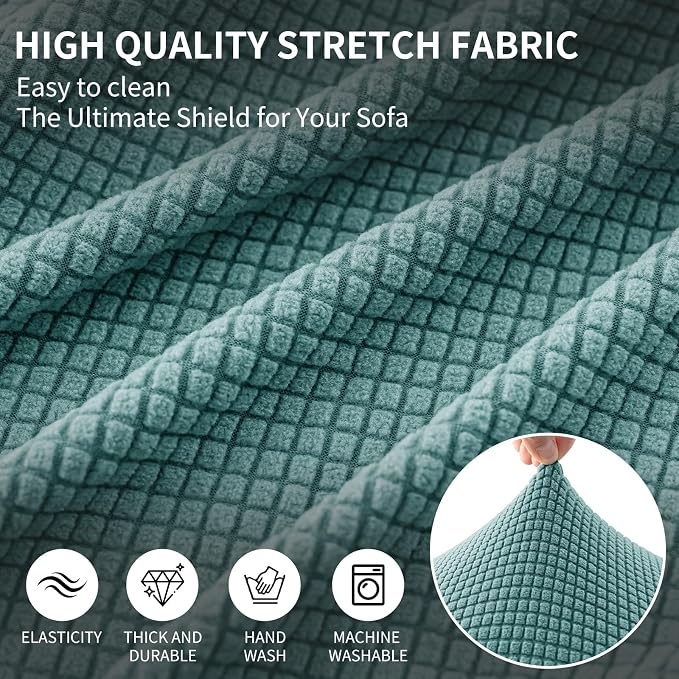 Ottoman Covers Ottoman Slipcovers Folding Storage Stool Washable Furniture Protector,Elastic Foot Stool Foot Rest Protector for Living Room Bedroom,Medium,Light Blue