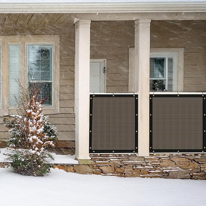 UPGRADE Privacy Fence Screen 6'x36' Brown Outdoor 90% Visibility Blockage 170 GSM Mesh Shade Cover Panels for Backyard,Balcony,Home Decoration with Zip Ties,Customized Avaliable