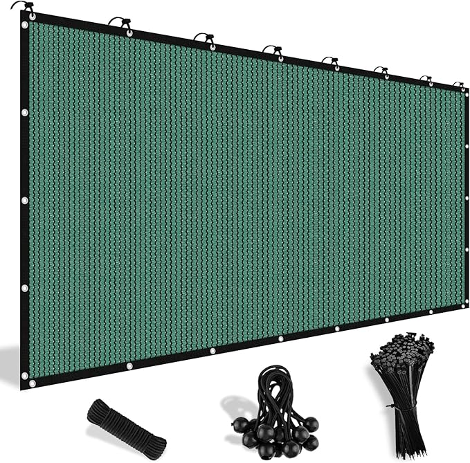 Shade&Beyond 90% Sun Shade Cloth with Grommets, 12' X 20' Pergola Shade Cover Canopy, Mesh Tarp Sun Screens for Patio, Outdoor, Garden, Backyard, Green