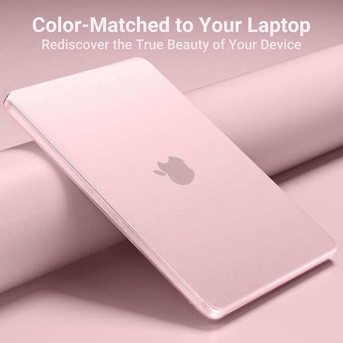 MOSISO Compatible with MacBook Neo Case 13 inch 2026 Release A3404, Seamlessly Closes Scratches & Fingerprints Resistant Hard Shell&Sixteen Grid Puffy Bag&Keyboard Skin&Type C&Screen Film, Blush