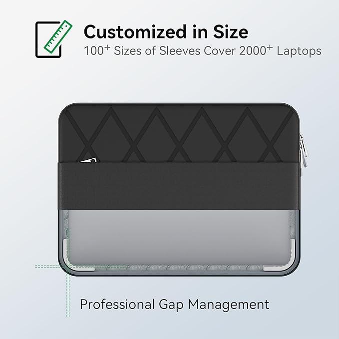 Smatree Laptop Sleeve for 15 inch Microsoft Surface Laptop 6/5/4, Protective Notebook Case with Accessory Pocket, YKK Zipper, Patented Shockproof Design (E630)