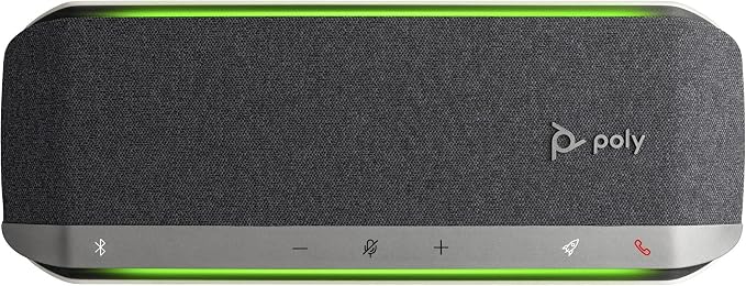Poly - Sync 40+ Bluetooth Smart Speakerphone (Plantronics) - Flexible Work Spaces - Connect to PC/Mac via Included BT600 Dongle & Smartphones via Bluetooth - Works with Teams (Certified), Zoom & more