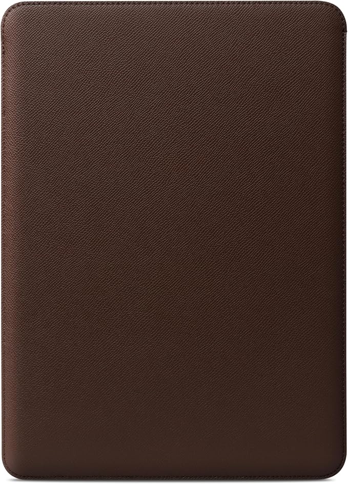 Comfyable Slim Laptop Sleeve 16 Inch Compatible for MacBook Pro M5 M4 M3 M2 Pro/Max 2026, Faux Leather Protective 16-in Mac Cover Case, Coffee