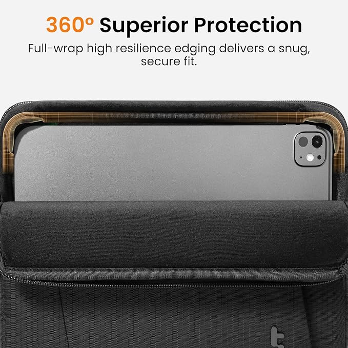 tomtoc Slim & 360° Protective Tablet Sleeve for 13-inch iPad Air & iPad Pro M5/M4/M3 2026-2025, Water-Resistant Case with CornerArmor