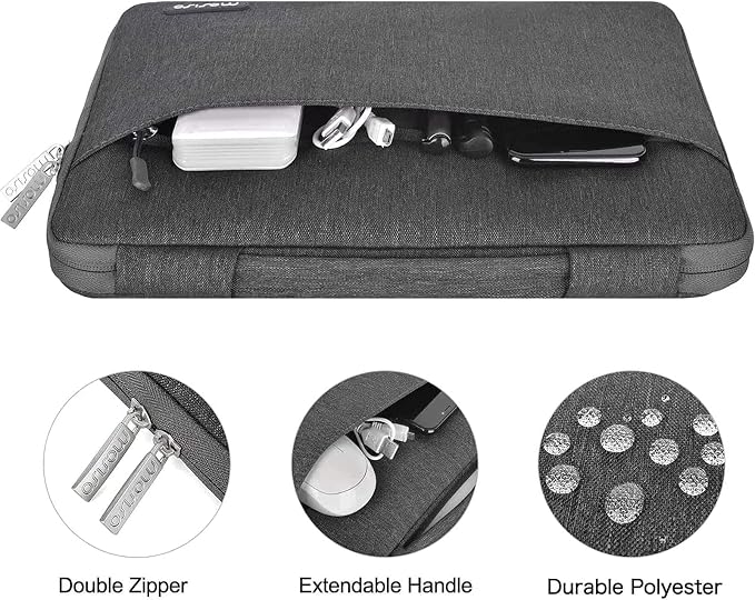 MOSISO Compatible with MacBook Air 13 inch Case M5 2026 M4 2025 M3 M2 2024-2022 A3449 A3240 A3113 A2681,Hard Shell&Sleeve Bag&Keyboard Skin&Webcam Cover&ScreenFilm for MacBook Air 13.6, Slate Gray