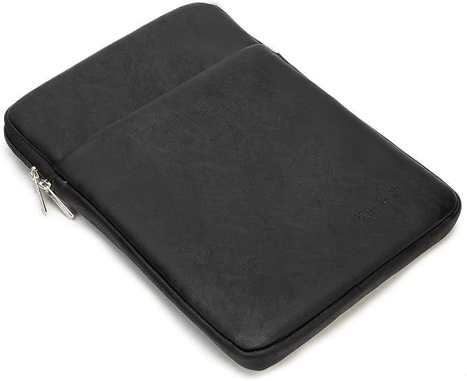 Kinmac 360° Protective Vertical Laptop Sleeve Case Cover Bag (Black PU, 15 inch-15.6 inch)