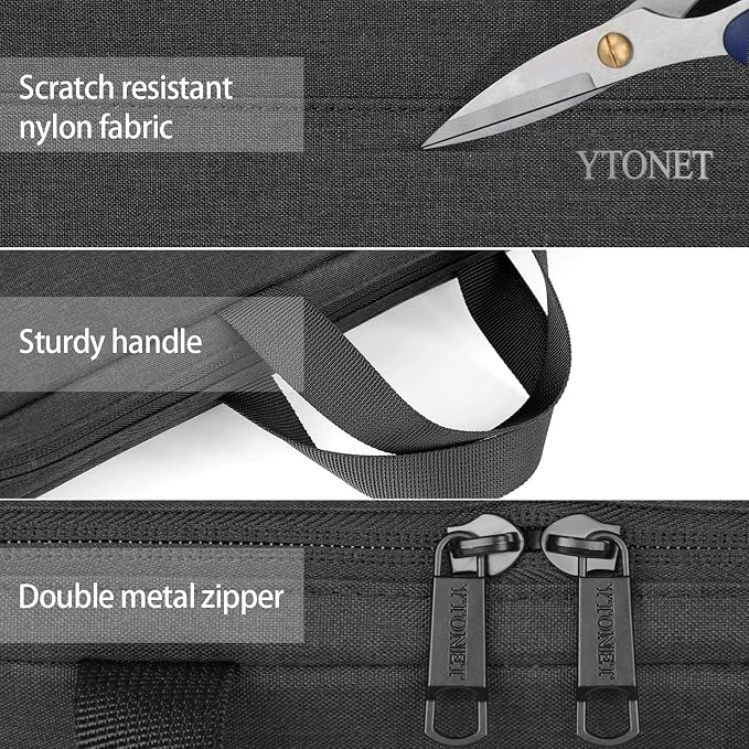 Ytonet 14 Inch Laptop Sleeve Case, Water Resistant TSA Laptop Cover with Handle Business Computer Carrying Case Compatible with 14" MacBook Air MacBook Pro HP Dell Lenovo Chromebook Notebooks, Black