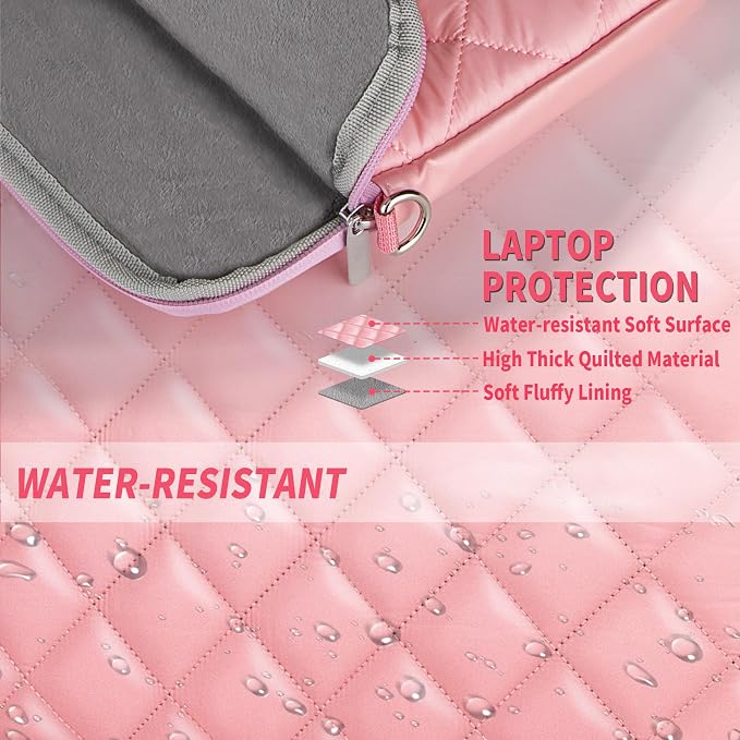 Puffy Quilted Travel Cable Electronic Organizer for Accessories Laptop MacBook Power Adapter, Wireless Mouse, for iPhone Charger, Cellphone, Power Bank