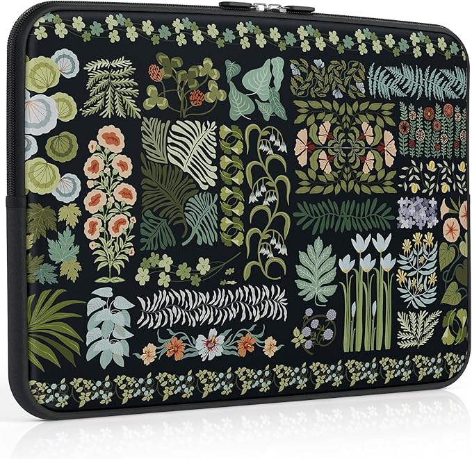iCasso Laptop Sleeve 15.6 inch, Compatible with MacBook Air 15 inch, Vintage Shockproof Laptop Case 15.6'', Slim Protective Travel Carrying Case for MacBook Pro 16, Lenovo Dell Asus HP, Black
