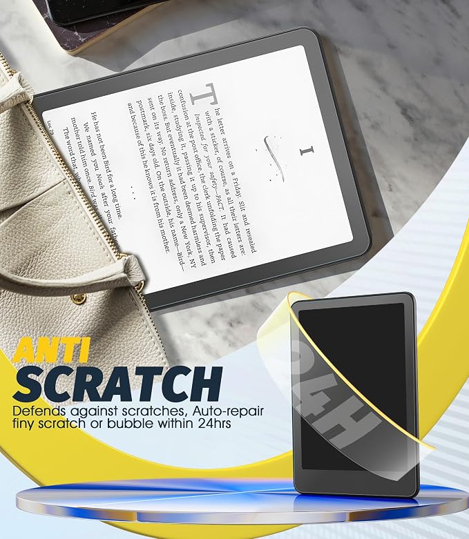 Orzero (4 Pack) Anti-Glare Matte Screen Protector Compatible for Colorsoft 2025/Kids 2025/Signature Edition 2025/2024 /Paperwhite 2025/2024 7-inch, Premium Soft TPU Anti-Fingerprint Bubble Free Anti-Scratch