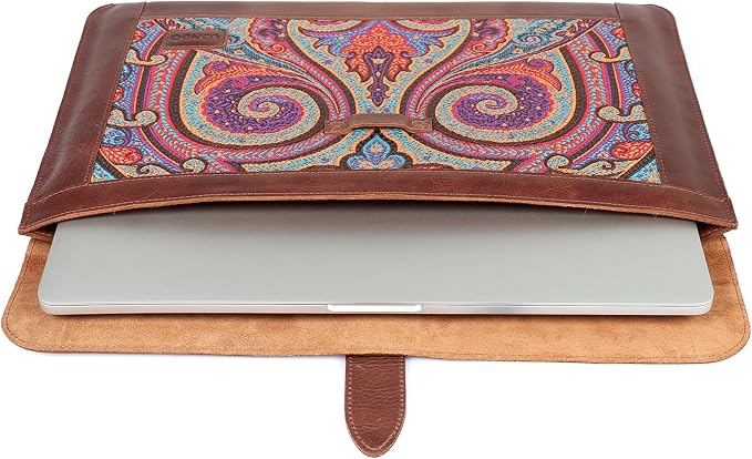 LONDO Leather Sleeve Compatible with MacBook Pro 16 & MacBook Pro 15 Inch (M5, M4, M3, M2, M1, Pro, Max), Premium Top Grain Leather Laptop Bag, 2020 to 2026 Models