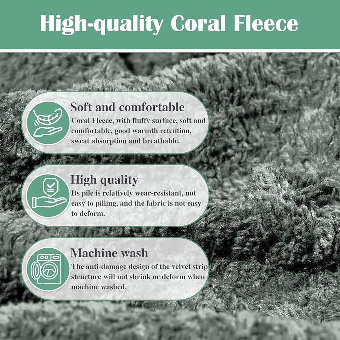 Rectangular Pouf Ottoman, Stuffed Floor Pouf with Foam Chunk Filling, Soft Coral Fleece Furry Foot Rest Stool, Multi-Use Ottoman for Living Room, Dark Grey