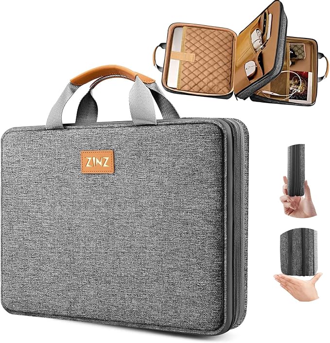 ZINZ Expandable Laptop Case 13-13.3-14 Sleeve Compatible with MacBook Pro/Neo 14" M5/M4/M3/M2/M1, MacBook Air/Pro 13", XPS 13/14, Surface Book/Laptop 13.5" and Most 13-14 inch Notebooks，D01G01