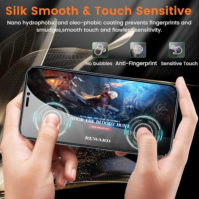 Lesakit 3+3 Pack Privacy Screen Protector for iPhone 12 Pro Max 6.7-Inch with 3 Pack Camera Lens Protector, Anti Spy Tempered Glass Film 9H Hardness Bubble Free Case Friendly
