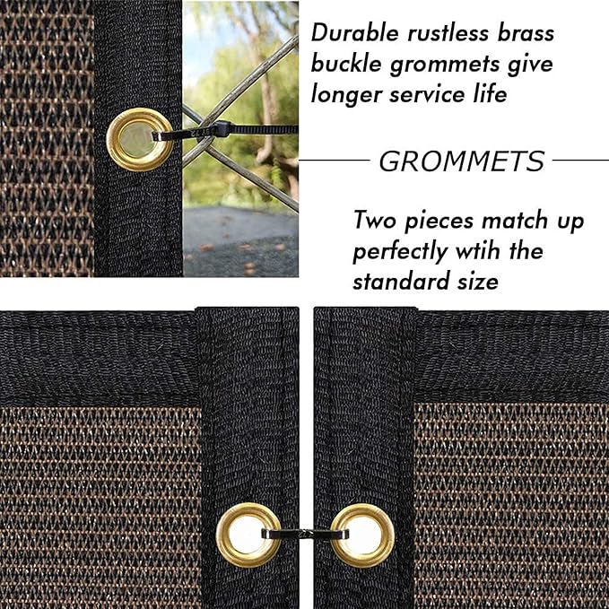 UPGRADE Privacy Fence Screen 4'x72' Brown Outdoor 90% Visibility Blockage 170 GSM Mesh Shade Cover Panels for Backyard,Balcony,Home Decoration with Zip Ties,Customized Avaliable