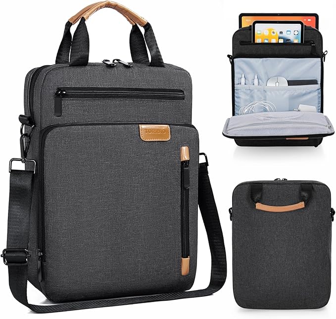 12.9 Inch Tablet Sleeve Bag, Padded Carrying Case for 13" iPad Air M4 M3 M2 2026-2024, iPad Pro M5 M4 M2 M1, Samsung Galaxy Tab S9 FE+/S9+/S8+/S7 FE/S7+ 12.4" 2022/2023, Surface Laptop Go 12.4"