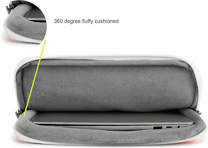 360° Protective Laptop Sleeve Case Bag with 3 Pockets,Handle and Luggage Strap for MacBook Air 13 inch,13.3 inch HP Dell Lenovo Notebook (Watercolor Flowers)