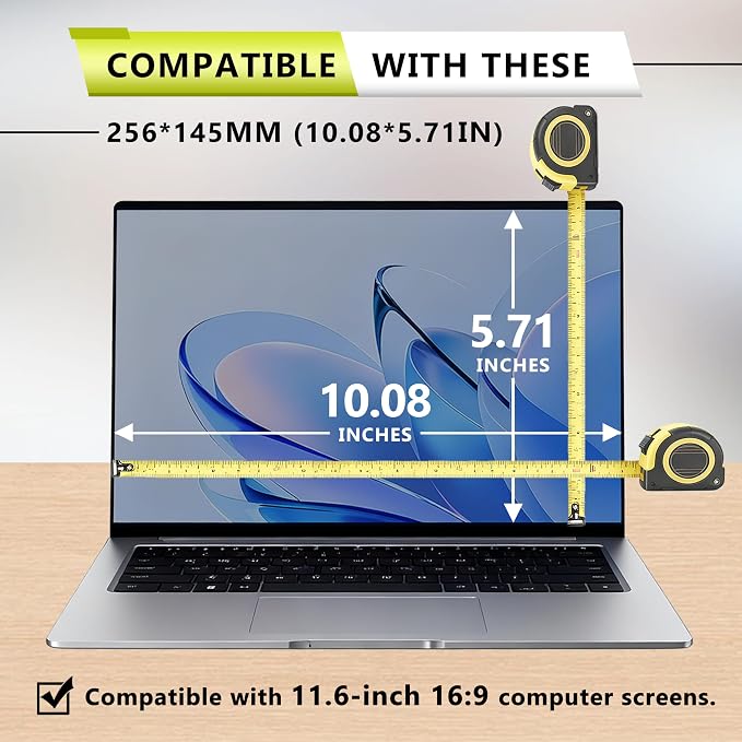 11.6 Inch Laptop Privacy Screen Protector for 16:9 Aspect laptop，11.6" Anti Glare Blue Light Filter Security Shield Compatible with Lenovo Hp Dell Acer Asus Thinkpad Envy Xps with Camera Cover
