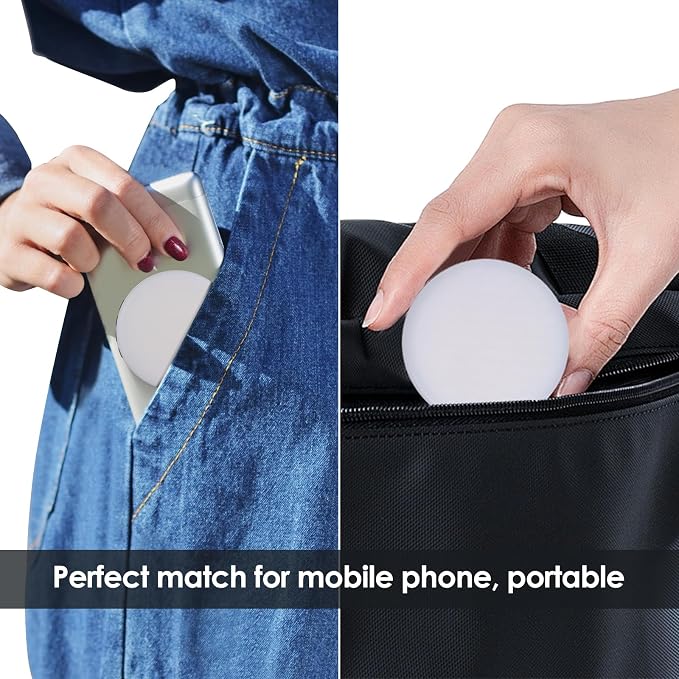 Magnetic Selfie Light, Portable Fold Selfie Light for iPhone, with Phone Mount Function, Light for Phone/iPad/iPhone/Camera, Fill-in Light for Photography/TikTok/Vlog/Video/Makeup/Conference (Pink)