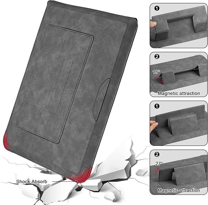 HoYiXi 14 Inch Laptop Sleeve Case with Stand Feature for Mac Book Pro 14 2021/ASUS Vivobook 14/HP Pavilion X360/IdeaPad 14/Dell HP ASUS Acer Huawei Matebook 14'',Compatible 13.3-14'' PC,Dark Gray