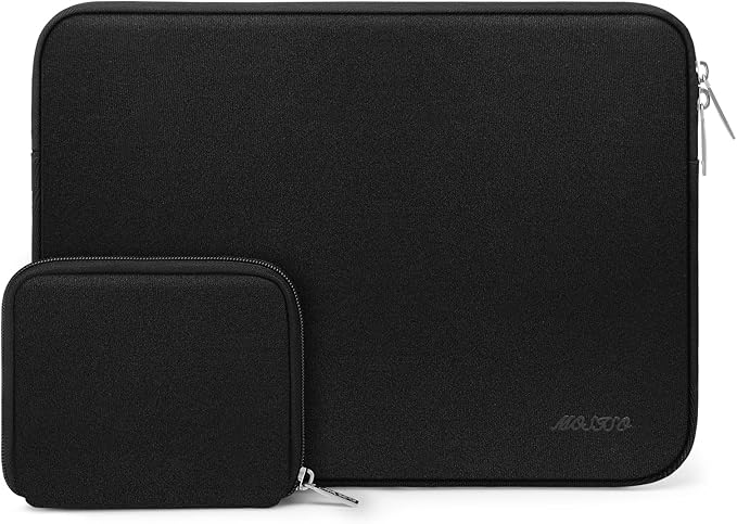 MOSISO Laptop Case 17.3 inch, 17-17.3 inch Laptop Sleeve Bag Compatible with Dell XPS/HP Pavilion/Ideapad/Acer/Alienware/HP Omen Notebook, Neoprene Computer Sleeve Bag with Small Case, Black