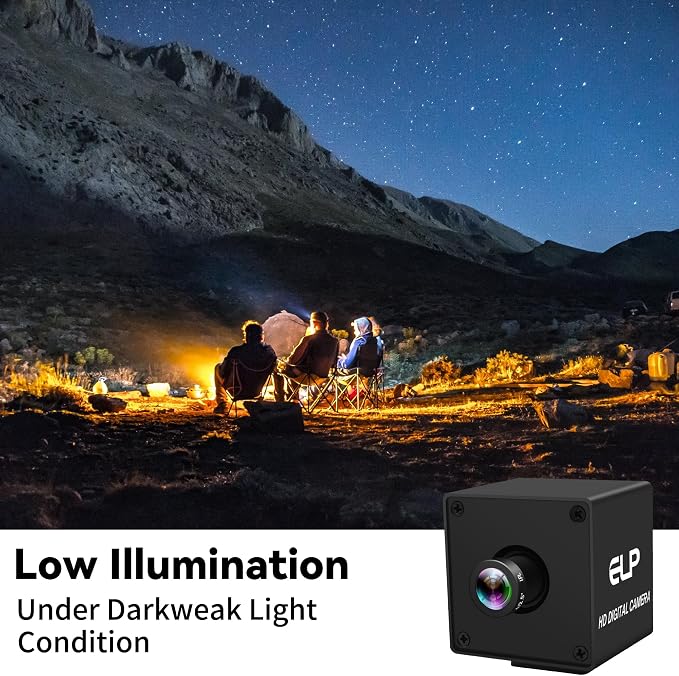 12MP USB Camera 1080P@120fps High Speed Industrial Security 4K USB Webcam with 16mm Narrow Field of View M12 Lens Low Light PC Golf Swing Cam Plug and Play for Linux Windows Mac OS