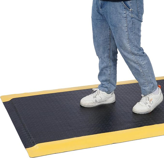 Anti Fatigue Mats Industrial 3' x 6' 15/16" Thick Ergonomic Standing Mat Heavy Duty Diamond Plate Shop Floor Mats Commercial Kitchen Mat Helps Relieve Back and Leg Soreness
