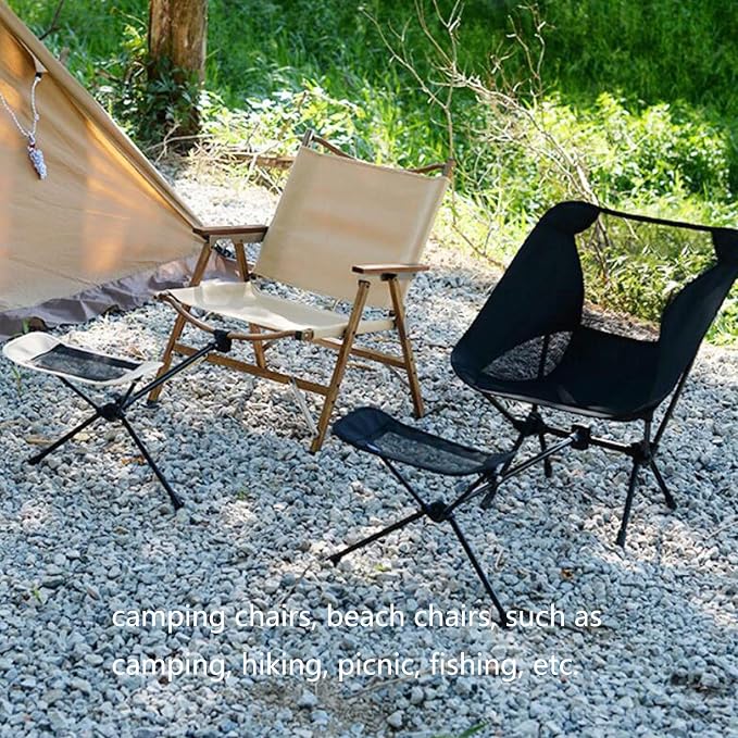 Universal Camping Chair Foot Rest, Folding Attachable Footrest Leg Rest Outdoor Folding Chair for Outdoor Gardening Fishing Beach Hiking