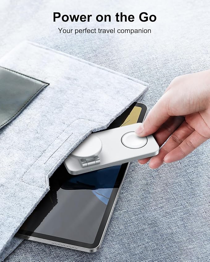 3-in-1 Charging Station for Samsung, Magnetic Fast Wireless Charger Stand Compatible with MagSafe for Galaxy S26/S25/S24/S23/Z Fold/Flip Series, Galaxy Watch Ultra/8/7/6/5, Galaxy Buds Pro/4//3/2