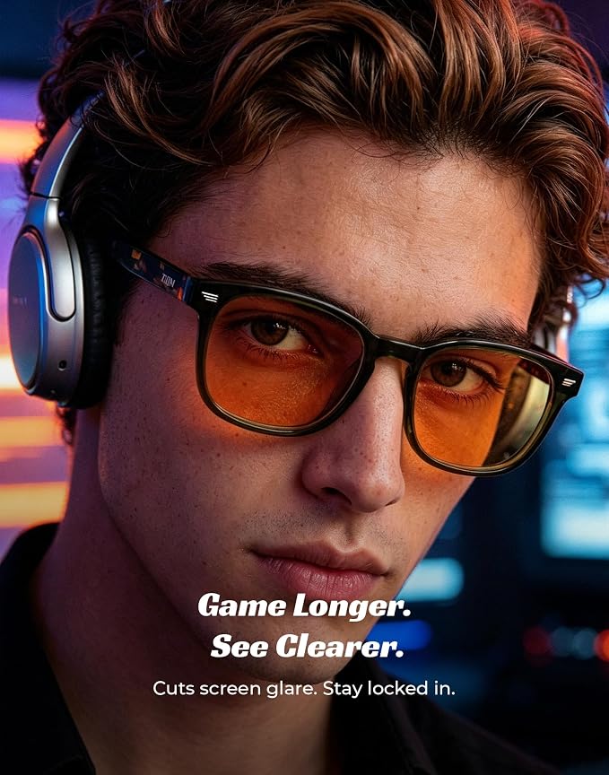 TIJN Premuim Blue Light Blocking Glasses for Women Men Square Frame Nerd Eyeglasses Anti Blue Ray Computer Screen Glasses