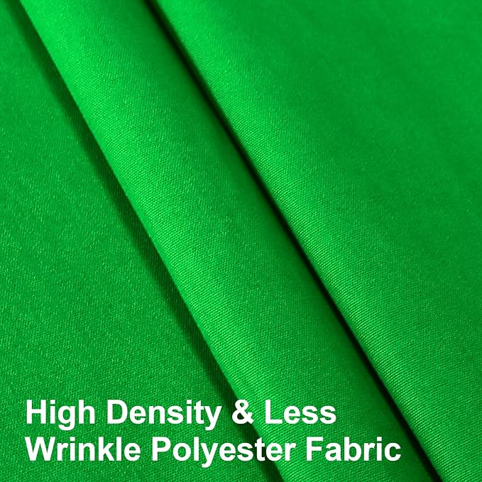 EMART Green Screen Backdrop, 10 x 10 Ft Photography Greenscreen Background Sheet Fabric Kit for YouTube Video Streaming Zoom, Small Photo Chromakey Muslin Cloth Curtain with 4 Clip