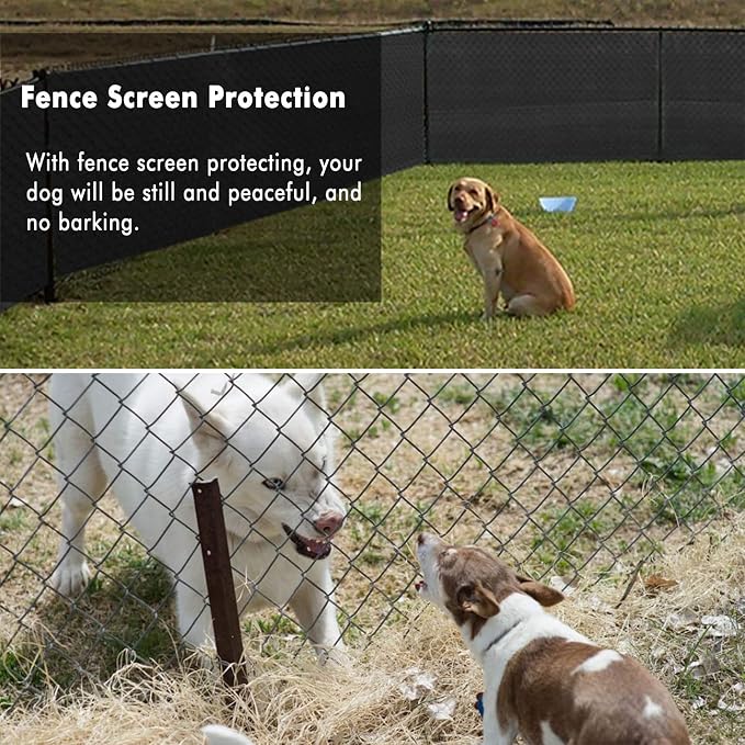 UPGRADE Privacy Fence Screen 3'x46' Black Outdoor 90% Visibility Blockage 170 GSM Mesh Shade Cover Panels for Backyard,Balcony,Home Decoration with Zip Ties,Customized Avaliable