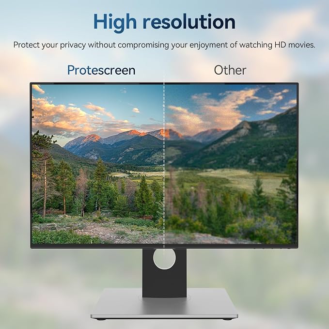 [2-Pack] 27 Inch Magnetic Computer Privacy Screen Filter for 16:9 Widescreen Monitor, Removable Eye Protection Anti Glare Blue Light Filter Privacy Shield, Anti Spy Screen Protector Film 27 in