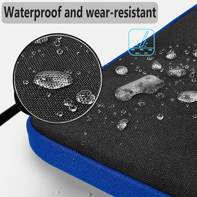 Hseok Laptop Shoulder Bag 13-14 inch Shockproof Water-Resistant HandBag with Small Case Compatible with MacBook Pro/Neo 14" M5/M4/M3/M2/M1, Mac Air/Pro 13.3", XPS 13/14, Most 13"-14" PC,Black-blue