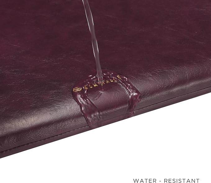 Comfyable Leather Laptop Sleeve Compatible with 16 Inch MacBook Pro M5 Pro/Max & 15 Inch MacBook Air M5 2026 (Loose Fit), Berry Brown