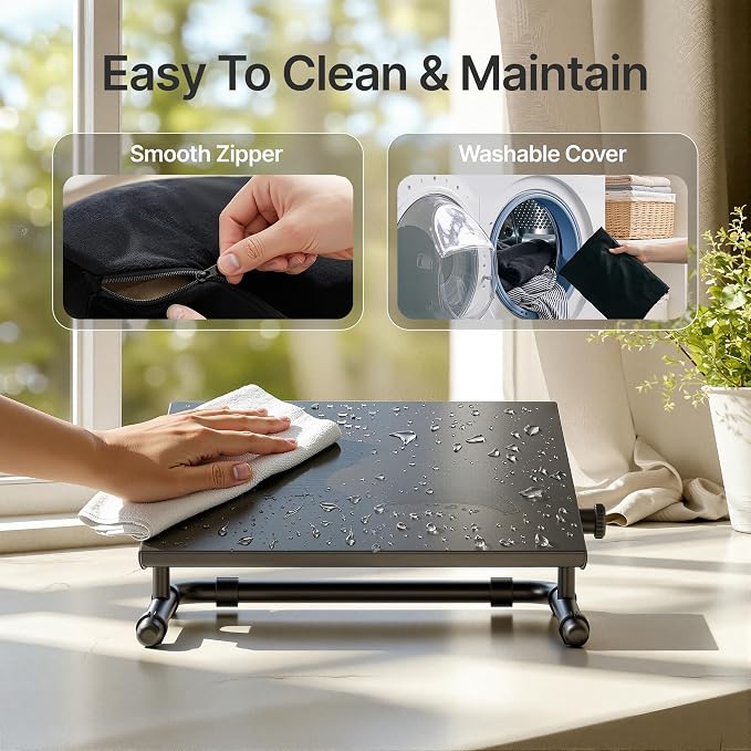 PEGZONE Foot Rest for Under Desk at Work, Ergonomic Footrest with Adjustable Tilt Angle,Foot Stools for Under Office Desk Chair, Rest Stool for Home Work and Study