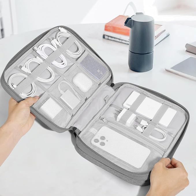 MoKo 9-11 Inch Tablet Sleeve Bag for New 11-inch iPad Pro M4 & Air M2 2024, iPad 10th Gen 10.9, iPad Air 5/4th 10.9, iPad 9/8th 10.2, Double Layer iPad Bag with Non-Slip Carrying Handle, Light Gray