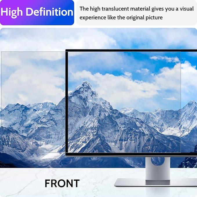 Peslv Privacy Screen for Computer Monitor 23.8 Inch 16:9 Aspect Ratio, Anti Blue Light Glare Removable 23.8 in Privacy Screen Filter Protective Film, HD 23.8 Inch Privacy Screen Protector for Monitor