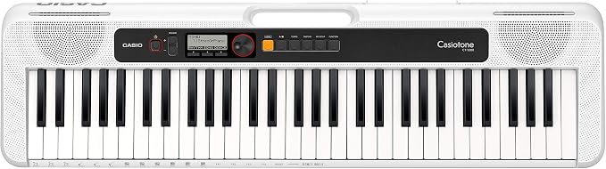 Casio CT-S200WE EPA 61-Key Premium Keyboard Package with Headphones, Stand, Power Supply, 6-Foot USB Cable and eMedia Instructional Software, White