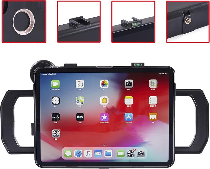 MegaMount Multimedia Rig Case Video Stabilizer for Apple iPad 10.2 inch [Latest 8th and 7th Gen Only] Attach Lenses, Lights, Microphones. Great for Live Conferencing, Video Recording, Mounts on Tripod