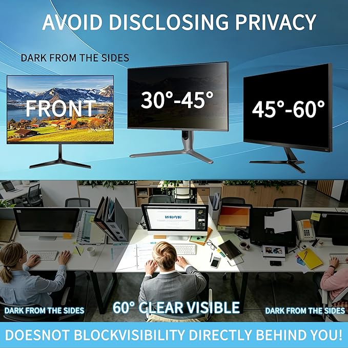 34 Inch Privacy Screen for Computer Curved Monitor Blue Light Screen Protector Anti Glare Anti-Scratch Monitor Privacy Shield Screen 34 Inch 21:9 Aspect Ratio
