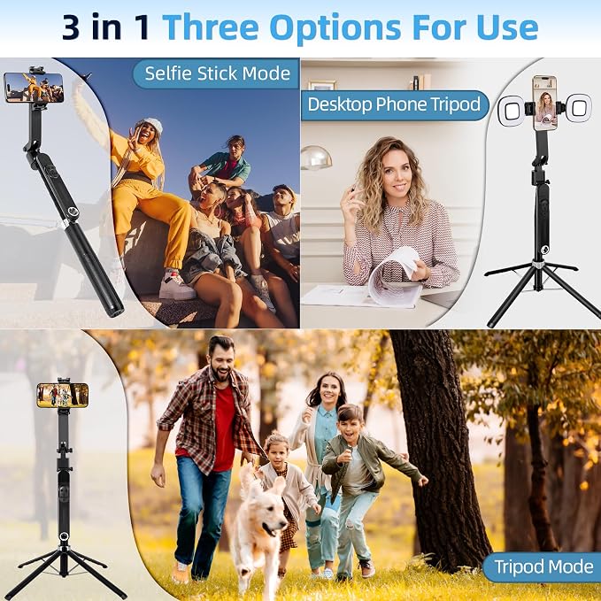 360° Auto Face Tracking Tripod, 70" Facial Recognition Tripod with Gesture Control, Selfie Stick with Multi-Color Temperature Fill Light, Live Broadcast/Video Conferencing/Vlog Artifact