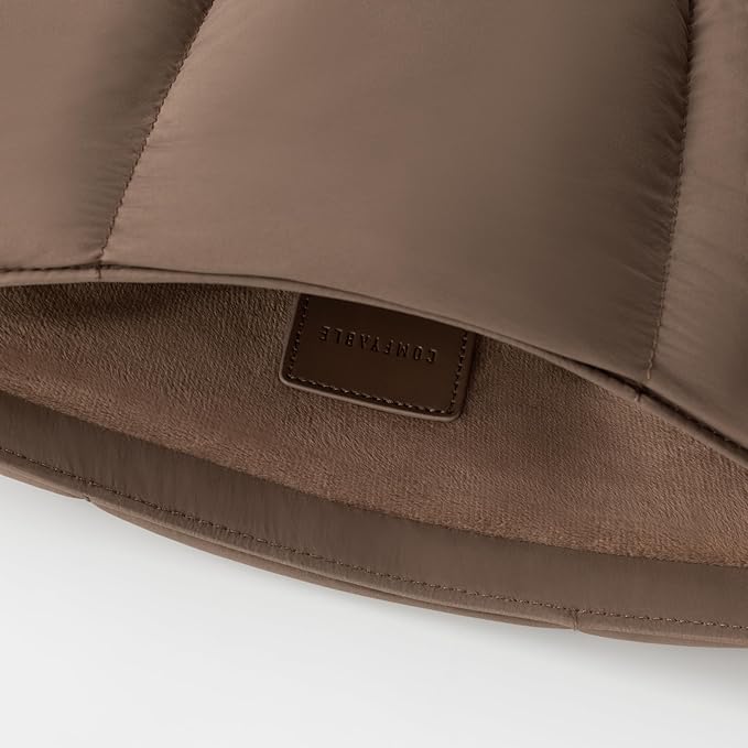 Comfyable Puffy Laptop Sleeve 15 16 Inch, Quilted Puffer Laptop Carrying Case for Women, Pillow Pouch Compatible for MacBook Air M5 & MacBook Pro M5 Pro/Max 2026, Mocha Brown
