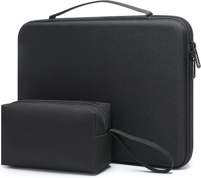 HYZUO 15-16 Inch Hard Shell Case Laptop Sleeve for MacBook Pro 16 M5/M4/M3/M2/M1 Pro/Max A3428 A3429 2026-2019, MacBook Air 15 M5/M4/M3/M2 2026-2023, 15" Surface Laptop, Razer Blade 15, Black