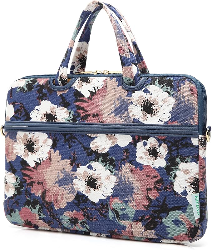kayond Watercolor orchid Patten water resistant Laptop Shoulder Messenger Bag Case Sleeve for 14 Inch 14.1 Inch Laptop,Laptop Briefcase
