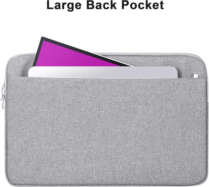 Portable Monitor Case 15.6 Inch,Losong Protective Carrying Sleeve for Most 15.6 in Monitors,Water Resistant Portable Computer Laptop Display Bag with Accessory Pocket,Size-15.3"x9.8" Gray